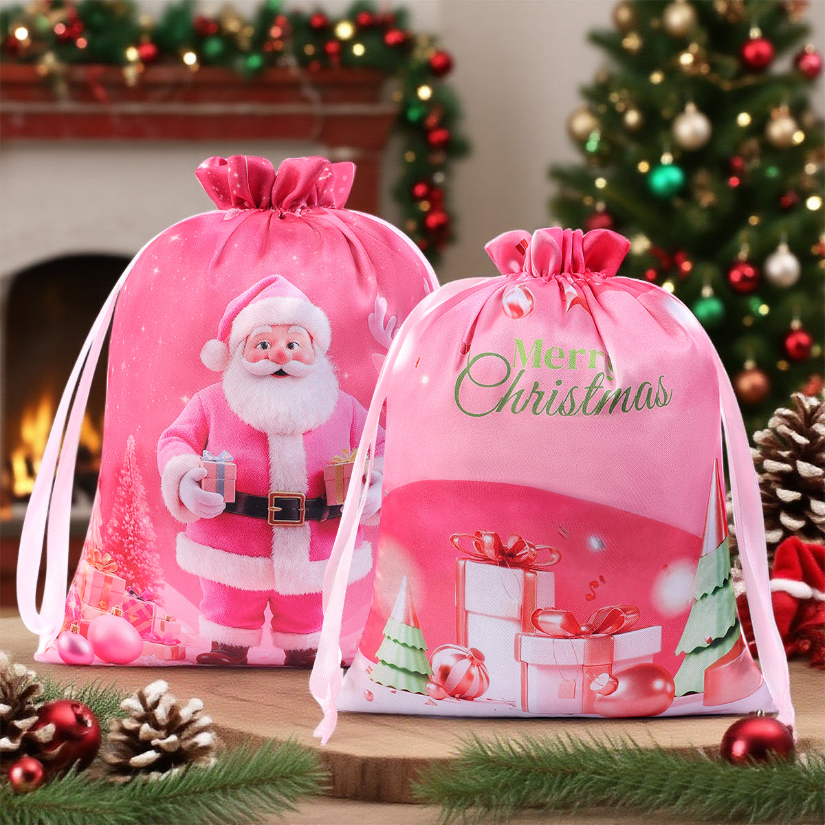 BLACK&PINK RIBBON BAG FOR CHRISTMAS (Jagdlied)