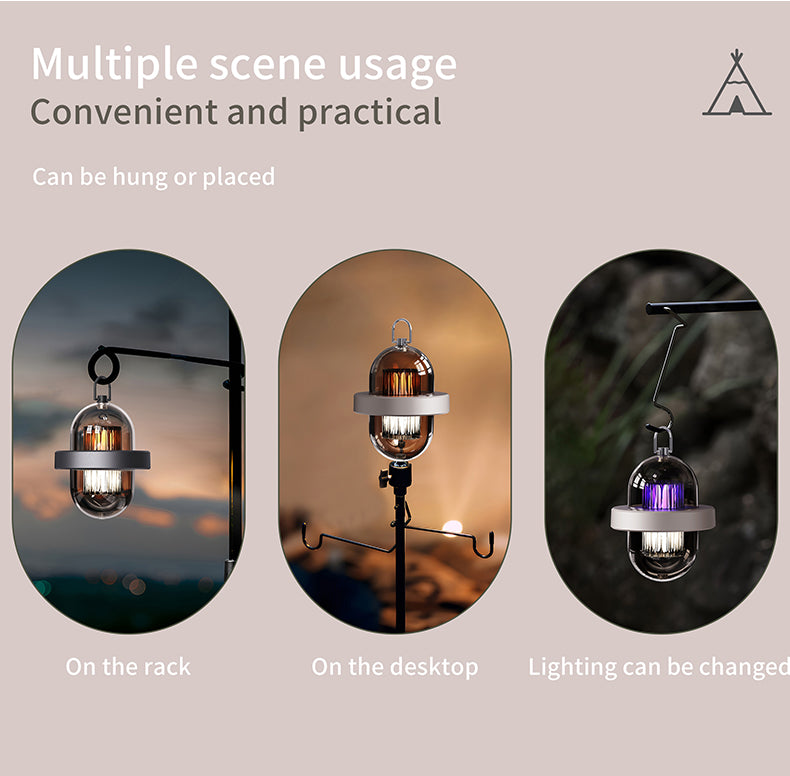 Outdoor flame camping light