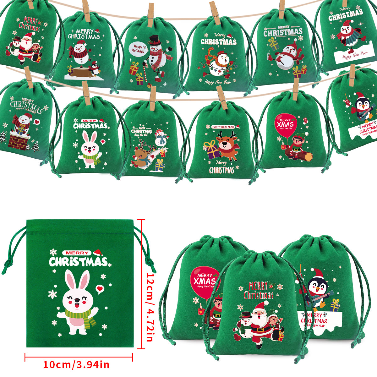 RED/GREEN Velvet Bag For Christmas(Jagdlied)