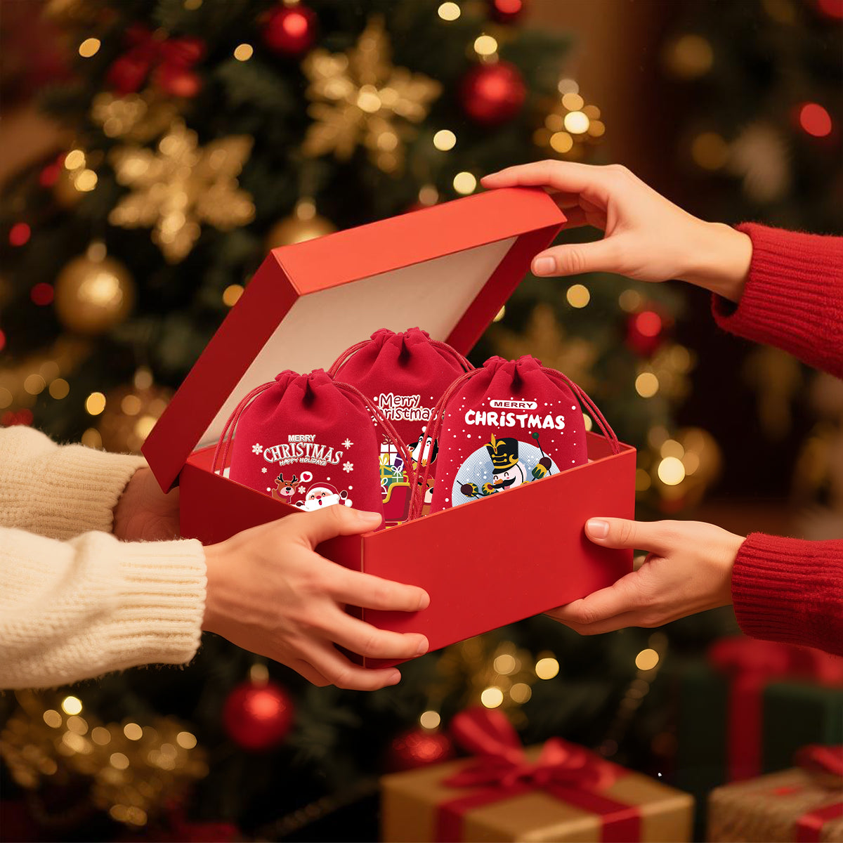 RED/GREEN Velvet Bag For Christmas(Jagdlied)
