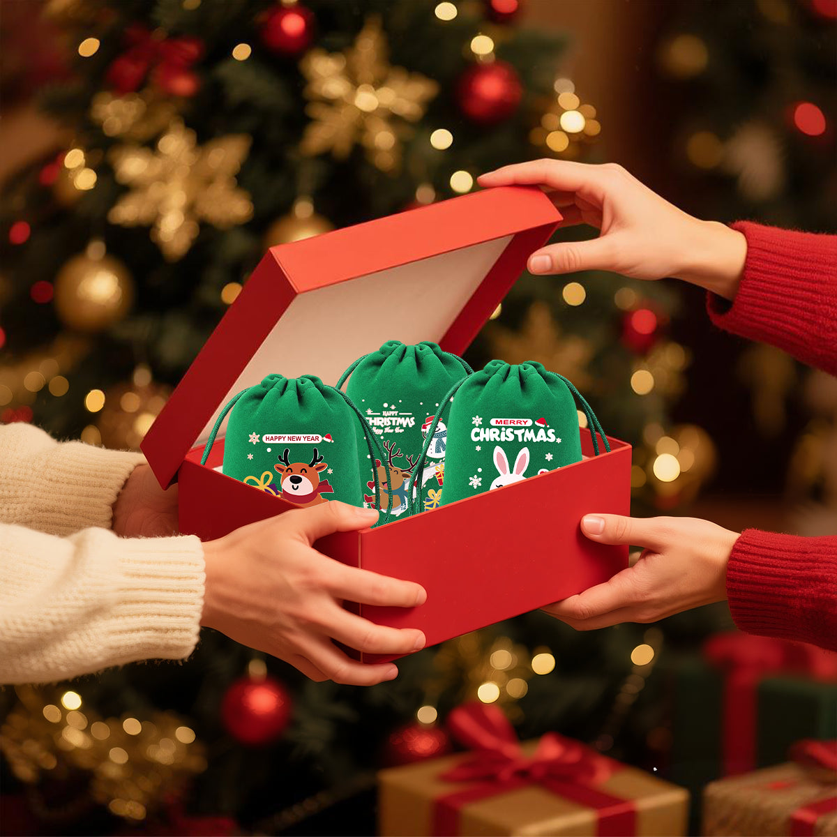 RED/GREEN Velvet Bag For Christmas(Jagdlied)