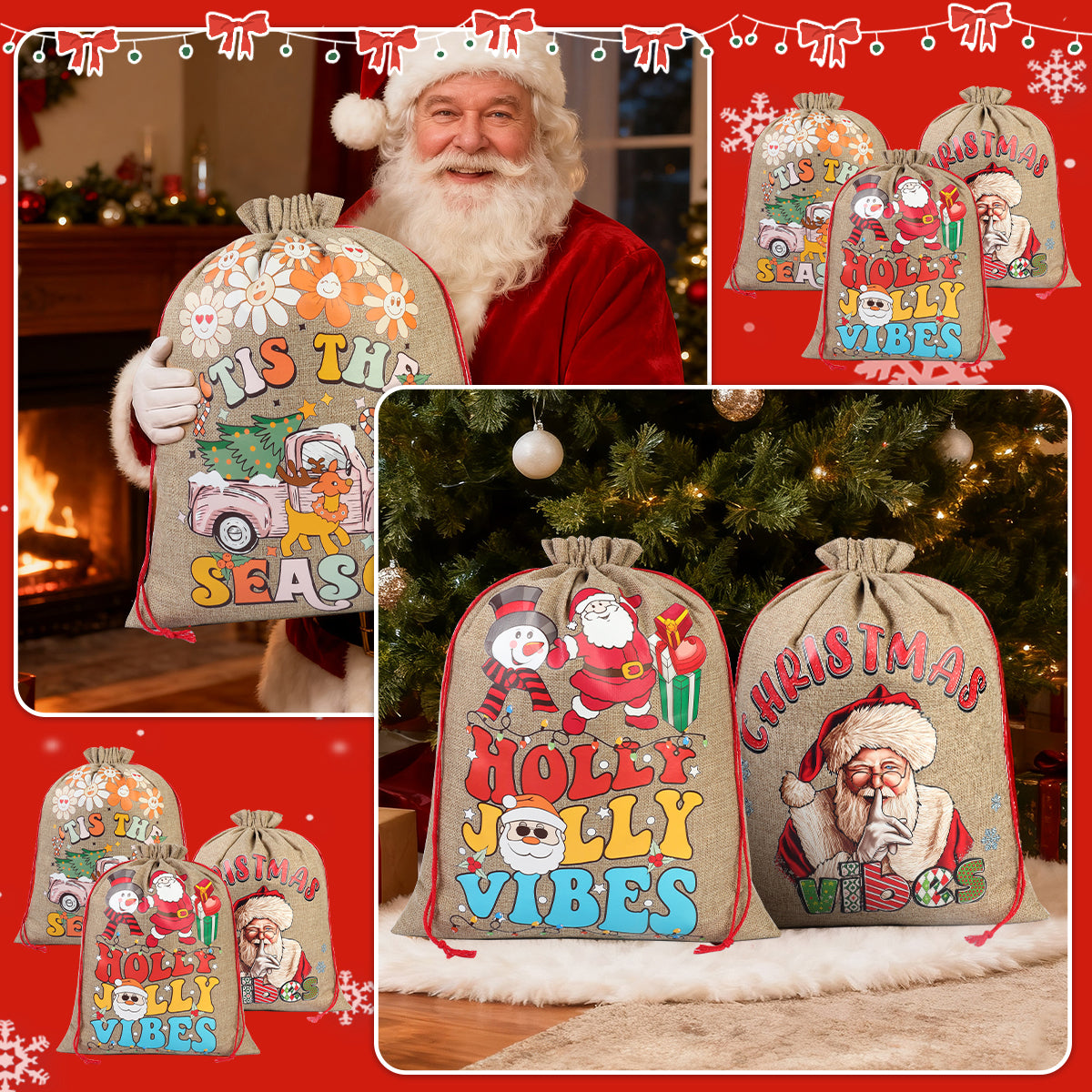 Linen Type Bag  For Christmas(Jagdlied)