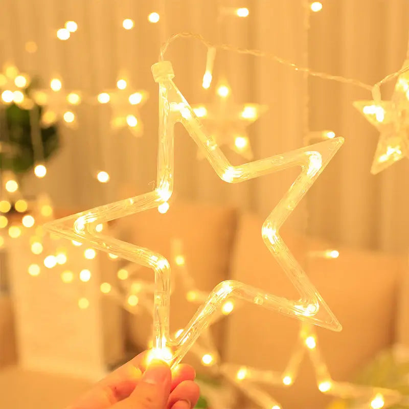 MOON & STAR STRING LIGHTS（ #birthday gift#Cute#Soft#Minimalist#Lamp#room#Pets#Practical）