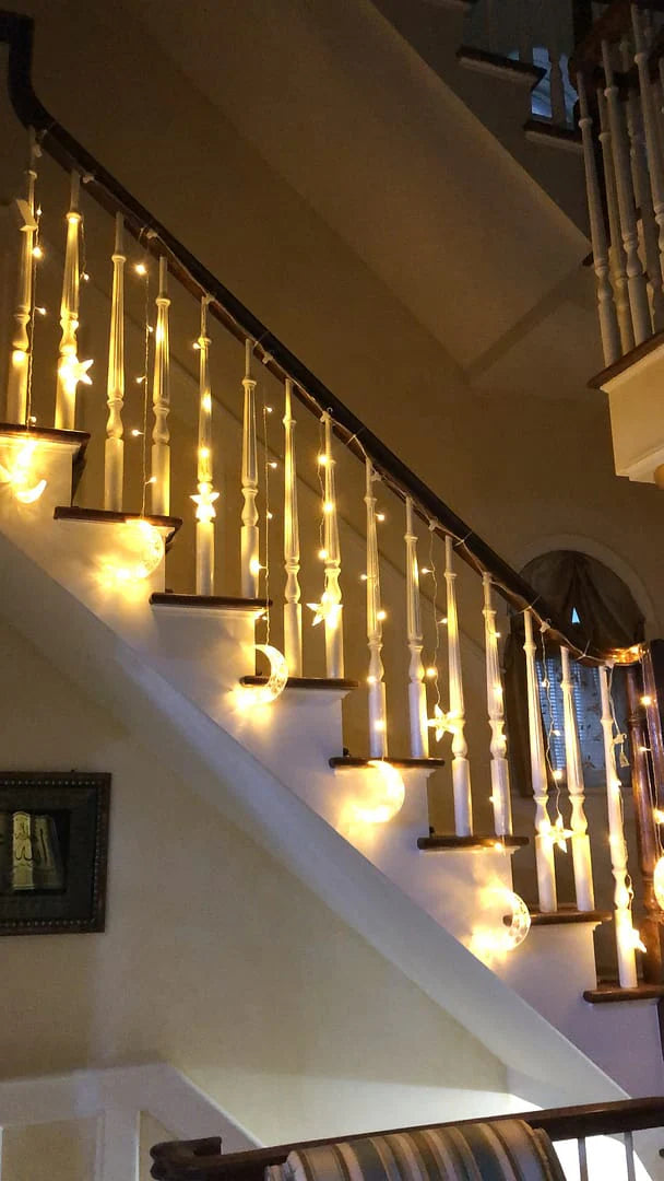 MOON & STAR STRING LIGHTS（ #birthday gift#Cute#Soft#Minimalist#Lamp#room#Pets#Practical）